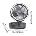 thumbnail image 3 of Gnwei 4 In 1 Portable Folding Fan with Light, Portable Clip on Fan, Camping Fan with LED Lights, Battery Operated Fan, USB Rechargeable for Desk, Tent, Treadmill, Stroller, Home, 3 of 9