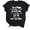Black, variant on Women's Casual I AM A MOM Letter Printed O-Neck Top Blouse T-Shirt, M, Grey
