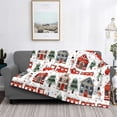 thumbnail image 2 of Disketp Christmas Houses Flannel Blankets - Thick and Warm Blanket for Winter, Soft Fuzzy Plush King Blanket for All Seasons60"x50", 2 of 6