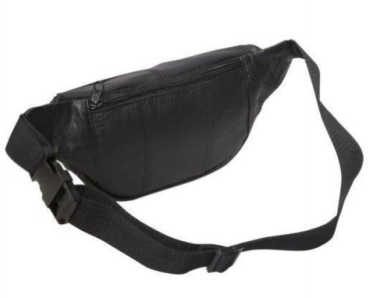 AmeriLeather Top-grain Cowhide Leather Fanny Pack with 40-inch Belt