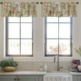 thumbnail image 3 of LALILO Kitchen Curtain Valance Colorful Animal With Cute With Rod Pocket Window Curtain 52"x 18" Set of 2, 3 of 5