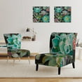 thumbnail image 3 of Designart "Floral Succulents" Upholstered Traditional Accent Chair - Arm Chair, 3 of 5