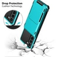 thumbnail image 5 of for Galaxy S22 Case Wallet Credit Card Holder 4-Card Slot Hidden Back Pocket Men Women Dual Layer Hybrid Rugged Rubber Bumper Protective Hard Shell Cover for Samsung Galaxy S22 6.1" Sky Blue, 5 of 12