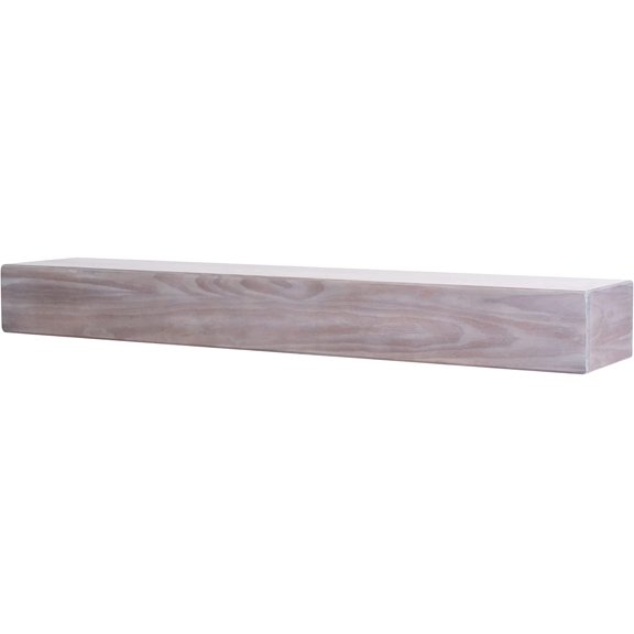 Mantels Direct Austin 48" Floating Wood Mantel Shelf - White Wash