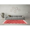 thumbnail image 3 of Ahgly Company Indoor Square Checkered Red Modern Area Rugs, 5' Square, 3 of 4