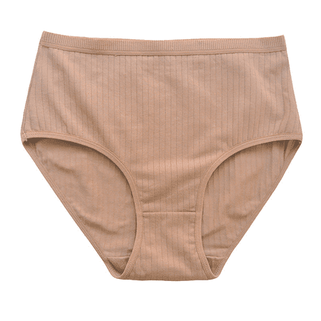 Fulorrnie Underwear for Women Plus Size High Waist Tummy Control Seamless Panties Banded Elastic Stretchable Comfort Panty  Khaki  S