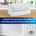 thumbnail image 5 of Clorox Waffle Kitchen Bar Mop for Cleaning, Machine Washable, Utility Everyday Dishcloth, White (16"x19"), 5 of 12