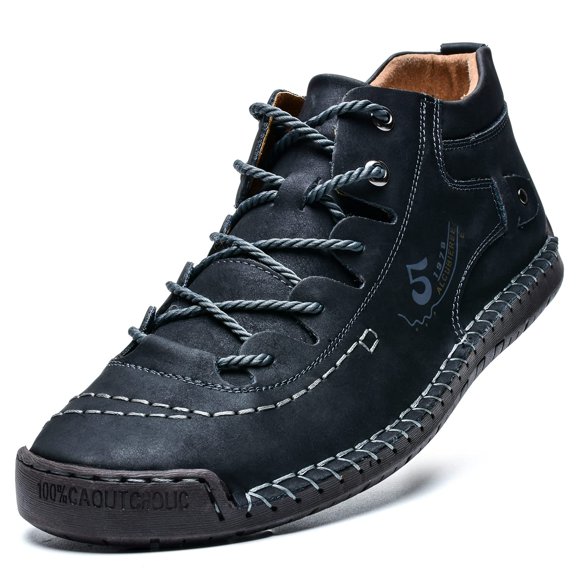 LASUDRAA Mens Shoes Casual Ankle Boots Slip on Lightweight Mid Top Walking Loafers Shoes