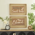 thumbnail image 2 of DecMode Brown Wood Farmhouse Wall Decor, Set of 2, 2 of 8