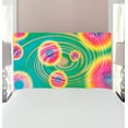 thumbnail image 1 of Psychedelic Headboard, Outer Space Theme Retro Dreamy Image Hippie Style Reflection in Water Print, Upholstered Decorative Metal Bed Headboard with Memory Foam, Twin Size, Green Yellow, by Ambesonne, 1 of 4