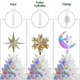 thumbnail image 5 of Soporte Para Copa De Árbol De Navidad: Estabilizador Giratorio Universal Con Accesorio Ajustable Para Decoraciones De Copa De Árbol, Se Adapta A La Mayoría De Las Bases De Árboles (Blanco), 5 of 5