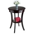 thumbnail image 2 of Contemporary Home Living 27” Cappuccino Brown Sasha Round Wooden Accent Table, 2 of 5