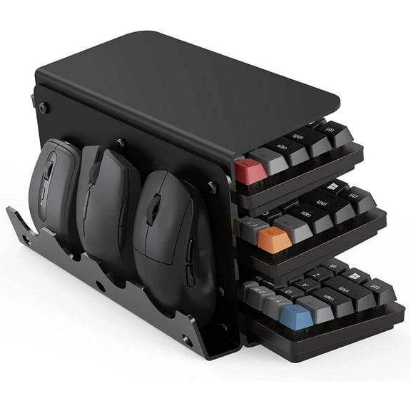 Acrylic Keyboard Stand Storage Rack 3 Tiers Neatly Organizers Display Neatly Arrange and Display Keyboards on Desk