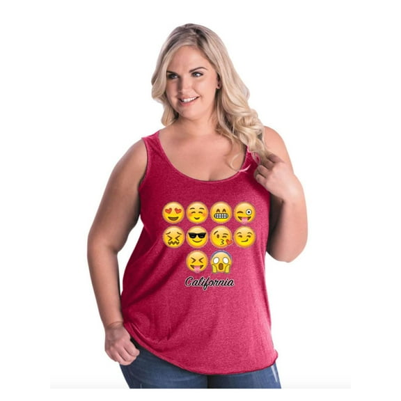 NIB - Women's Plus Size Tank Top - Emoji Entourage