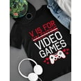 thumbnail image 4 of Tstars Mens Valentine's Day Love V Is for Video Games Funny Humor Gamer Men Gift Idea for Him Husband T Shirt, 4 of 5