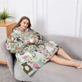 thumbnail image 5 of Oversized Wearable Blanket Hoodie,Cute Pitbull Terriers Dog and Flower Sherpa Blanket Hoodie with Super Pockets,Super Warm Fuzzy Pullover for Women & Men, 5 of 6