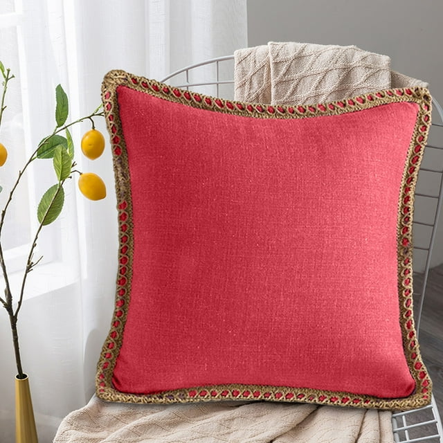 Sokhug Decorative Throw Pillow Covers Cushion Cases, Soft Linen Modern Double-Sided Designs, Mix and Match for Home Decor, Pillow Inserts Not Included 17.7 Inches