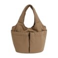 thumbnail image 2 of Women's Nylon Mommy Shoulder Bag Multi Pocket Handheld Armpit Bag Large Capacity Tote Bag Durable Design, Baby Storage Quick Access Bag for Strolling Baby Care Commute Shopping Moms, 2 of 5