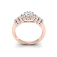 thumbnail image 3 of Natural 2ct Round Cut Diamond Prong Fancy Ladies Flower Cluster Bridal Ring Anniversary Wedding Band Solid 10K Gold GH SI1, 3 of 3