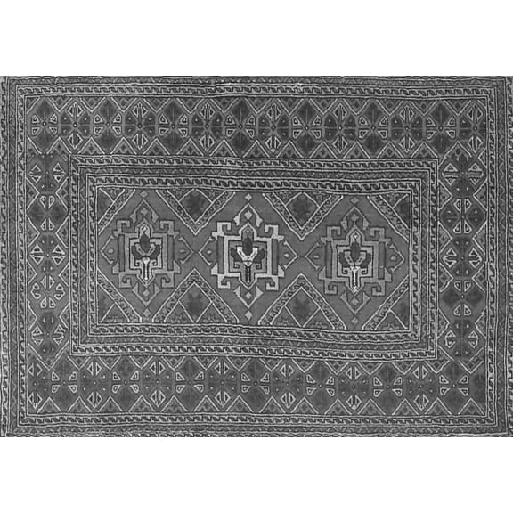 Ahgly Company Indoor Rectangle Persian Gray Traditional Area Rugs, 5' x 7'