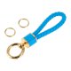 thumbnail image 1 of Llavero para Automóvil Unique Bargains Llavero Universal con Anillo para Llaves de Fob de Cuero Sintético Aleación de Zinc Tono Dorado Azul 1 Pcs, 1 of 6