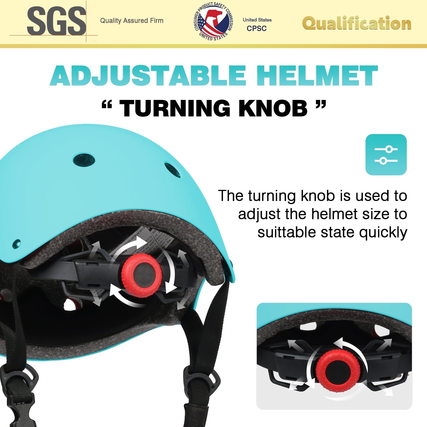 Glerc Kids Helmet for 8-16 Years Old Child and Toddler, M Size Mint Green