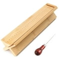 thumbnail image 1 of Bamboo Book Binding Cradle with an Awl, Book Binding Kits Used for Bookbinding Hole Punching,Sturdy and Durable, Easy to Store, Bookbinding Supplies Punch Tools, 1 of 7
