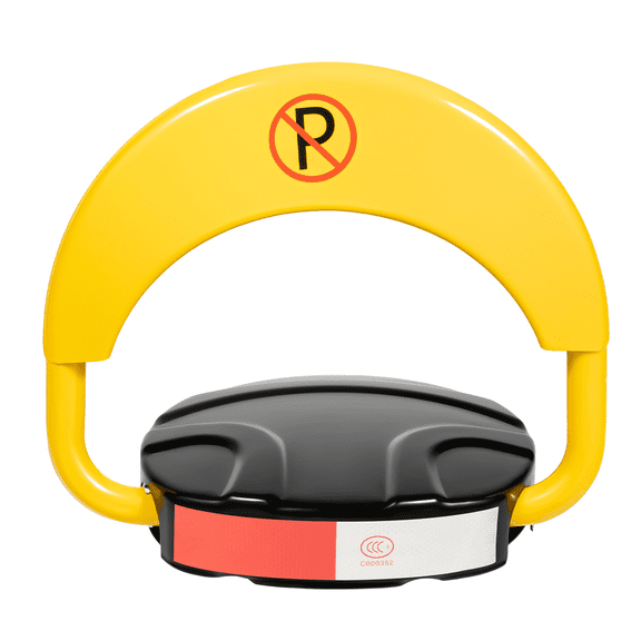 TFCFL Outdoor Foldable Car Parking Lock Barrier Alarm Function with Reflective Stripe & 2 Remote Controls