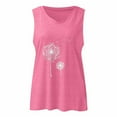 thumbnail image 3 of Tank Tops for Women under $5 V-Neck Casual Solid Color Printing Tank Top Pink M, 3 of 3