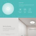 thumbnail image 4 of LED Ceiling Light Human Body Sensitive Sensor Induction Smart LED Lamp Round Ceiling Light Surrounding Ambient 5700K 670lm for Bedroom Living Room Dining Hall AC220 - 240V YLXD09YL, 4 of 7