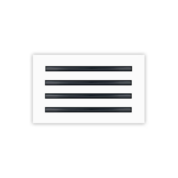 BUILDMART - 12x8 Modern AC Vent Cover - Decorative White Air Vent - Standard Linear Slot Diffuser - Register Grille for Ceiling, Walls & Floors - Texas Buildmart