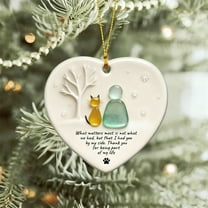 Sea Glass Heart Friendship Ornament - 3.14in Hanging Decor for Christmas Trees, Cute Keepsake to Share Holiday Cheer with Friends, G