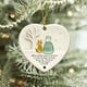 thumbnail image 3 of Adorno de corazón de cristal marino hecho a mano | Colgante de recuerdo de amistad | Decoración para colgar en el árbol de Navidad | Regalo para hermana, amiga o compañera de trabajo, 3 of 3