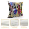 thumbnail image 4 of Autua Zebras Patterns Colors Graphic Decorative Pillow Cover Home Couch Living Room Bed Sofa Throw Pillow Case Square 1PC 24x24in, 4 of 5