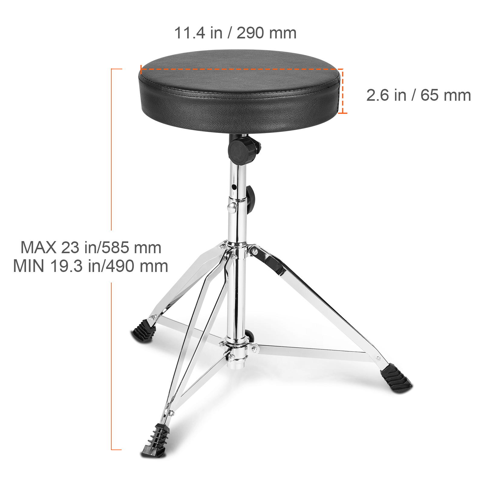 Drummer Stool Drum Set Seat Drum Throne Swivel Adjustable Stool Thick Padded Drummer ...