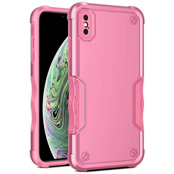 Allytech Case for iPhone XR (2018), Hard PC and Soft TPU Hybrid Protective Case Anti-Scratch Durable Non-Slip Cover for Apple iPhone Xr 6.1 inch, Pink