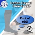 thumbnail image 2 of Yacht & Smith 60 Pairs Wholesale Kids Crew Socks, Childrens Cotton Casual Crew Socks Size 6-8, 2 of 7