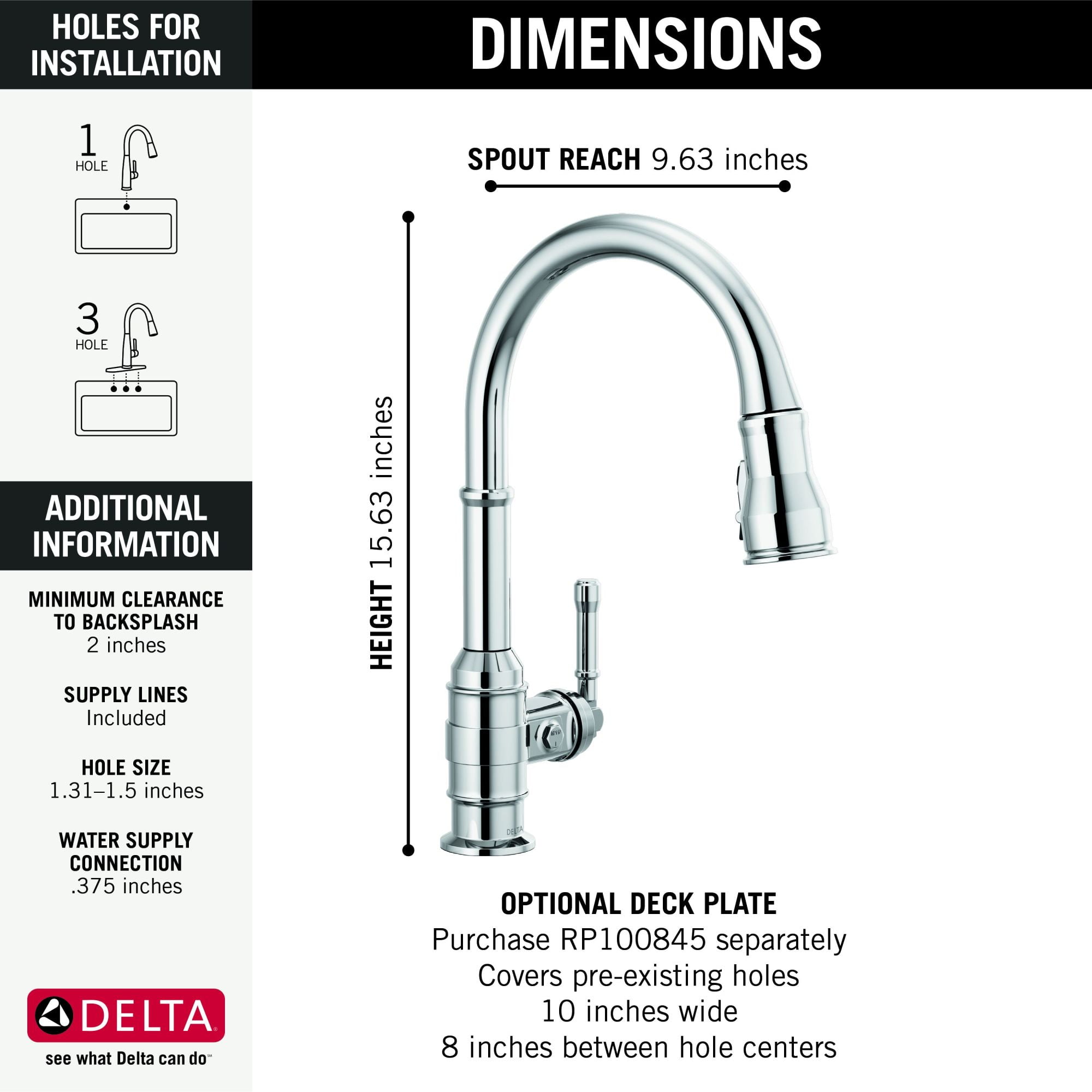 Delta Broderick: Single Handle Pull-Down Kitchen Faucet