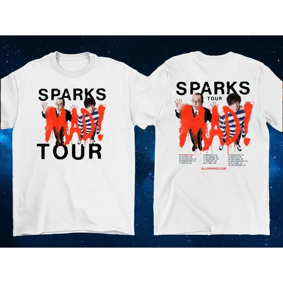 2 Sides Sparks Band 2025 MAD! Tour T Shirt Classic