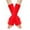 Red, variant on Skpblutn Glove Fingerless With Thumb Hole Unisex Knitted Warm Gloves D One Size