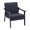 Black, variant on Mid Century Modern Accent Chair, Upholstered Lounge Armchair with 5" Thick Cushion and Solid Wood Frame, Reading Leisure Chair for Living Room, 350LBS, Green