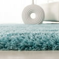 thumbnail image 4 of SAFAVIEH Polar Abbot Solid Shag Area Rug, Light Turquoise, 5'1" x 5'1" Square, 4 of 9