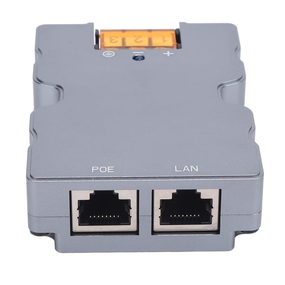 GigE Injecteur de PoE Passif, Injecteur de PoE Robuste Compatible 10Mb/s 100Mb/s 1000Mb/s Garde sous-Tension pour Extérieur