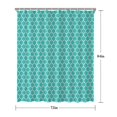 thumbnail image 5 of Turquoise Geometric Quatrefoil Pattern Shower Curtain 72"x84" ,Bathroom Decorative Shower Curtains Set with 12 Hooks,Modern Waterproof Washable Shower Curtain, 5 of 6
