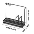 thumbnail image 1 of bbymog Kitchen Storage Detachable Drip Tray Kitchen Sink Brush and Sponge Organizer Black, 1 of 6