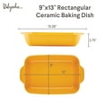 thumbnail image 5 of Ayesha Curry Rectangular Ceramic Baking Dish, 9-Inch x 13-Inch, Mustard Yellow, 5 of 8