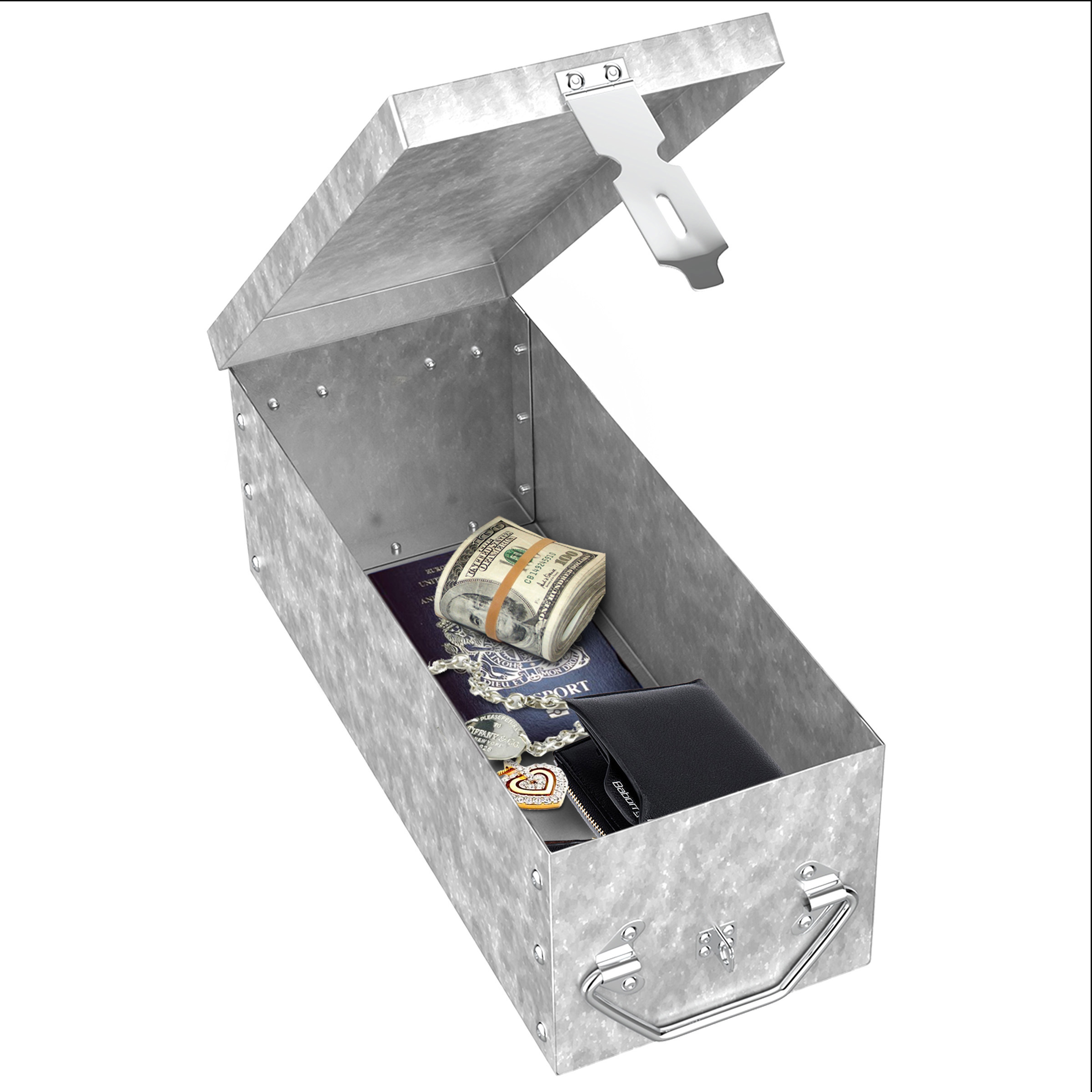 Stalwart Metal Lock Box with Folding Handle photo 7