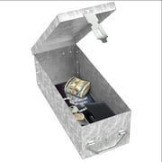 Stalwart Metal Storage Lock Box with Lock Hasp, 75-005 Silver