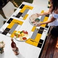 thumbnail image 7 of Yellow Gray Color Block Patchwork Placemats Set of 4,Wipeable Washable Table Mats for Dining Tables,Geometric Minimalist Art Place Mats for Kitchen Event Party Tabletop Decor, 7 of 7
