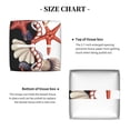 thumbnail image 4 of Uemuo Starfishes Shells Tissue Box Cover Holder, Square with Bottom Belt - PVC Leather Decorative Organizer for Tabletop, Bathroom, Car, Office, 4 of 8